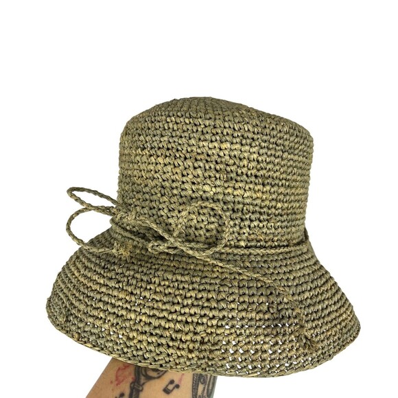 Corriboree Australia Olive Green Raffia Straw Hat Women Packable main image 9